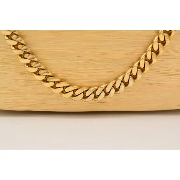 Givenchy Vintage Cuban Chain Necklace Unisex Gold Heavy Chunky Runway 37" Bin3D - Picture 10 of 12